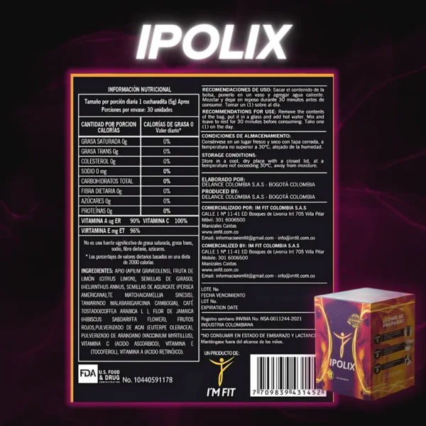 Ipolix2 IPOLIX Quemador de grasa