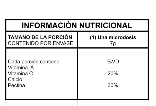 Informacion nutricional TÉ DIAMANTE FIT 28 NOCHES
